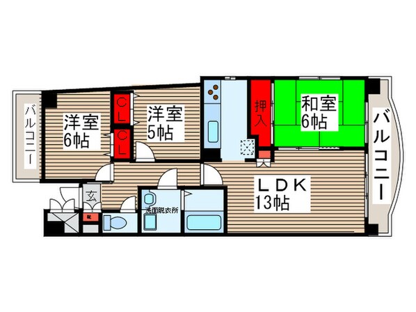 ＵＲＢＡＮ　ＰＡＲＫ柏の物件間取画像